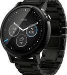 Motorola - Moto 360 2nd Generation Men's Smartwatch 46mm Stainless Steel - Black Stainless Steel