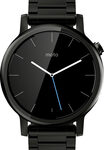Motorola - Moto 360 2nd Generation Men's Smartwatch 42mm Stainless Steel - Black Stainless Steel