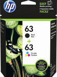 HP - 63 2-Pack Ink Cartridges - Black/Cyan/Magenta/Yellow