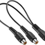 Insignia™ - Male-to-Female RCA Y-Adapter - Black