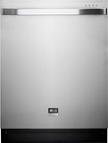 LG - Studio Series 24" Hidden Control Built-In Dishwasher with Stainless Steel Tub - Stainless Steel - Image 1