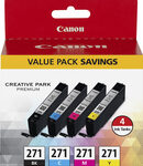 Canon - CLI-271 4-Pack Ink Cartridges - Black/Cyan/Yellow/Magenta