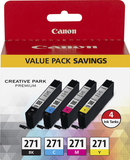 Canon - CLI-271 4-Pack Ink Cartridges - Black/Cyan/Yellow/Magenta - Image 1