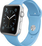 Apple - Apple Watch Sport 42mm Silver Aluminum Case - Blue Sport Band