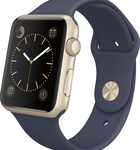 Apple - Apple Watch Sport 42mm Gold Aluminum Case - Midnight Blue Sport Band