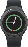 Samsung - Gear S2 Smartwatch 42mm Stainless Steel - Black Elastomer - Image 1