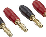 Insignia™ - Speaker Wire Banana Plugs (4-Count) - Red/Black