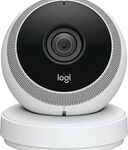 Logitech - Logi Circle Portable Wireless Video Monitoring Camera with 2-way talk - White