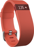 Fitbit - Charge HR Heart Rate and Activity Tracker + Sleep Wristband (Small/Medium) - Tangerine