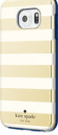 kate spade new york - Hybrid Hard Shell Case for Samsung Galaxy S6 Cell Phones - Candy Stripe Gold/Cream/Navy