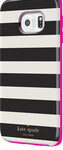 kate spade new york - Hybrid Hard Shell Case for Samsung Galaxy S6 edge Cell Phones - Candy Stripe Black/Cream/Pink