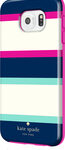 kate spade new york - Hybrid Hard Shell Case for Samsung Galaxy S6 Cell Phones - Multi Stripe Mint/Navy/Cream/Pink