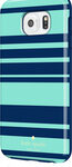 kate spade new york - Hybrid Hard Shell Case for Samsung Galaxy S 6 Cell Phones - Fairmont Stripe Mint/Navy