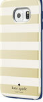 kate spade new york - Hybrid Hard Shell Case for Samsung Galaxy S6 edge Cell Phones - Candy Stripe Gold/Cream/Navy
