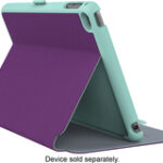 Speck - StyleFolio Case for Apple® iPad® mini 4 - Acai Purple/Aloe Green