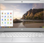 HP - 14" Chromebook - Intel Celeron - 2GB Memory - 16GB eMMC Flash Memory - Turbo Silver/Snow White