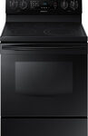 Samsung - 30" Self-Cleaning Freestanding Electric Convection Range - Black