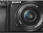 Sony - Alpha a6000 Mirrorless Camera with 16-50mm Retractable Lens - Black