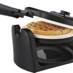 Oster - DuraCeramic Flip Waffle Maker - Charcoal