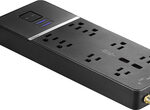Rocketfish™ - 8-Outlet Surge Protector - Black