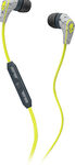 Skullcandy - 50/50 Earbud Headphones - Gray/Hot Lime