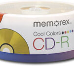 Memorex - 25-Pack 48x Multicolored CD-R Disc Spindle