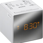 Sony - AM/FM Dual-Alarm Clock Radio - White