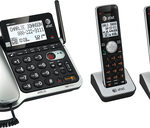 AT&T - CL84202 DECT 6.0 Expandable Phone System with Digital Answering System - Black/Silver