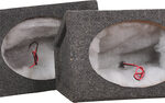 Metra - 6" x 9" Single Sealed Speaker Enclosure (Pair) - Charcoal