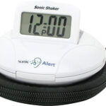 Sonic Alert - Sonic Shaker Travel Alarm Clock - White