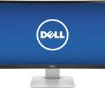 Dell - UltraSharp 34" IPS LED Curved HD 21:9 Ultrawide Monitor - Black
