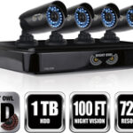 Night Owl - 8-Channel, 4-Camera Indoor/Outdoor High-Definition DVR Security System - Black