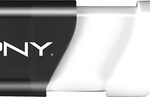 PNY - Compact Attaché 8GB USB 2.0 Flash Drive - Black/White
