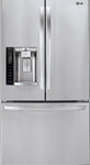 LG - 27.6 Cu. Ft. French Door Refrigerator with Thru-the-Door Ice and Water - Stainless-Steel