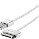 Insignia™ - Apple MFi Certified 4' 30-Pin Charge-and-Sync Cable - White