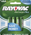 Rayovac - Rechargeable AAA Batteries (4-Pack) - Green