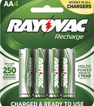 Rayovac - Rechargeable AA Batteries (4-Pack) - Green