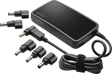 Insignia™ - Slim Universal AC Laptop Power Adapter with USB Charging - Black