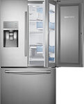 Samsung - Showcase 30.2 Cu. Ft. French Door Refrigerator with Thru-the-Door Ice and Water - Stainless-Steel