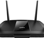 Linksys - Wireless-AC Dual-Band Smart Wi-Fi Router with 4-Port Gigabit Ethernet Switch - Black