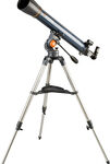 Celestron - AstroMaster 90AZ Refractor Telescope - Silver