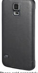 Platinum - Leather Flip Case for Samsung Galaxy S 5 Cell Phones - Black