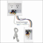PowerBridge - In-Wall Power and Cable Management Kit for Most Wall-Mounted HDTVs - White