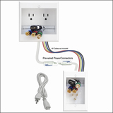 PowerBridge - In-Wall Power and Cable Management Kit for Most Wall-Mounted HDTVs - White - Image 1