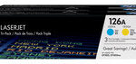 HP - 126A 3-Pack High-Yield Toner Cartridges - Cyan/Magenta/Yellow