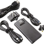 HP - 65W Slim AC Adapter for Select HP Laptops - Black