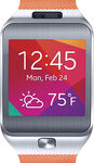 Samsung - Gear 2 Smartwatch 58.4mm Metal - Orange Rubber