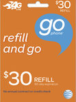 AT&T GoPhone - $30 Top-Up Prepaid Card - Orange