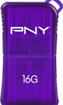 PNY - Micro Sleek Attaché 16GB USB Flash Drive - Purple