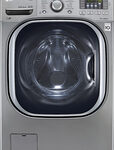 LG - 4.5 Cu. Ft. 14-Cycle High-Efficiency Steam Front-Loading Washer - Graphite Steel